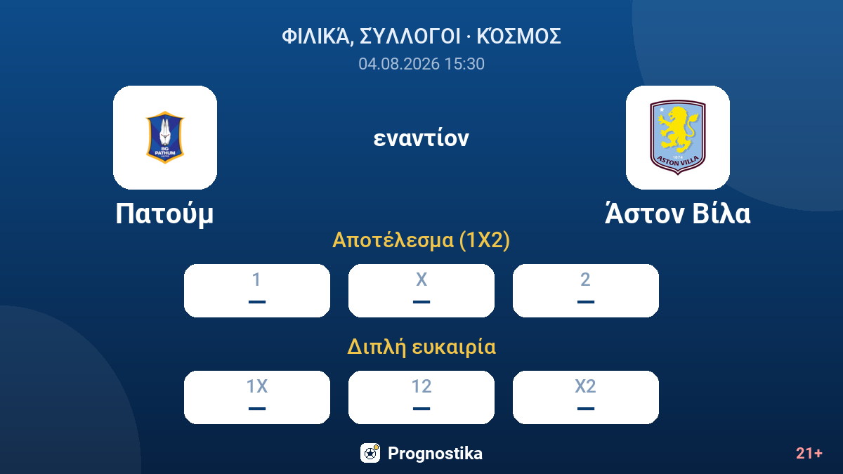 Πατούμ εναντίον Άστον Βίλα — αποδόσεις