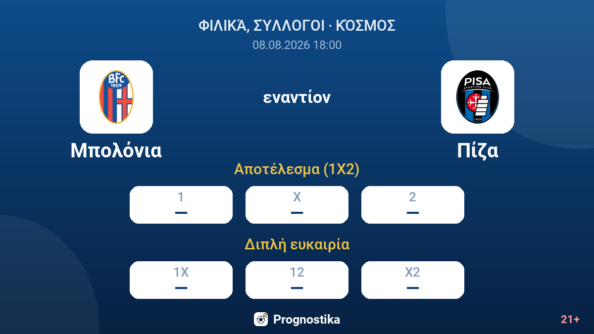 Μπολόνια - Πίζα — αποδόσεις