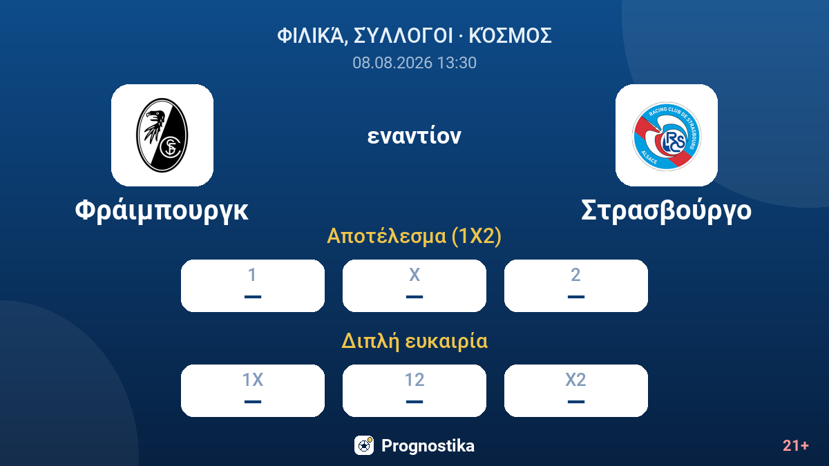 Φράιμπουργκ - Στρασβούργο — αποδόσεις