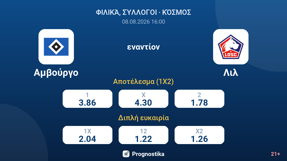 Αμβούργο - Λιλ — αποδόσεις