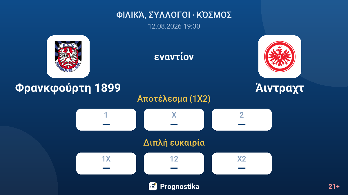 Φρανκφούρτη 1899 - Άιντραχτ — αποδόσεις