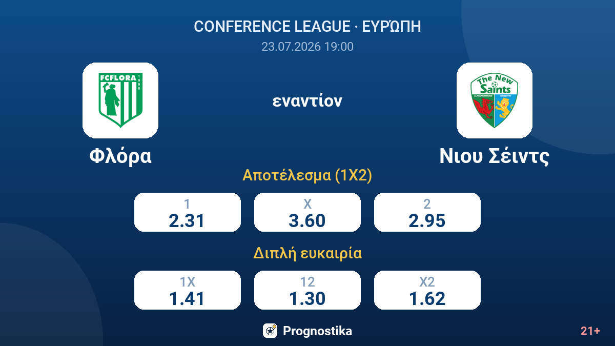 Φλόρα εναντίον Νιου Σέιντς — αποδόσεις