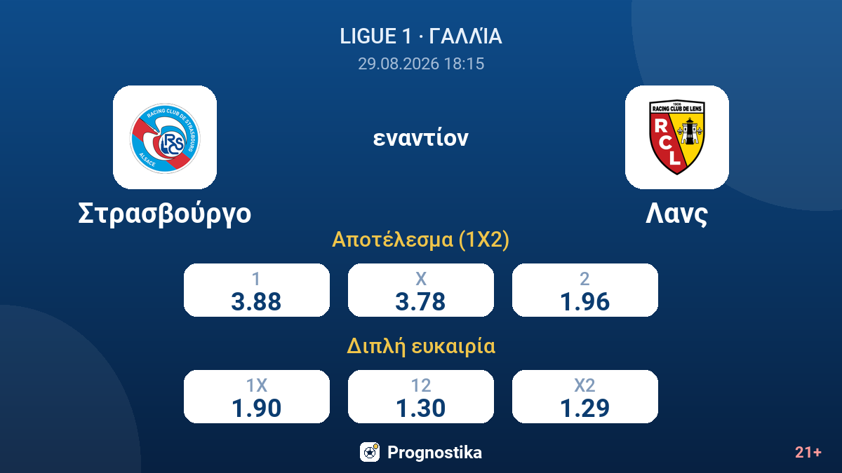 Στρασβούργο - Λανς — αποδόσεις