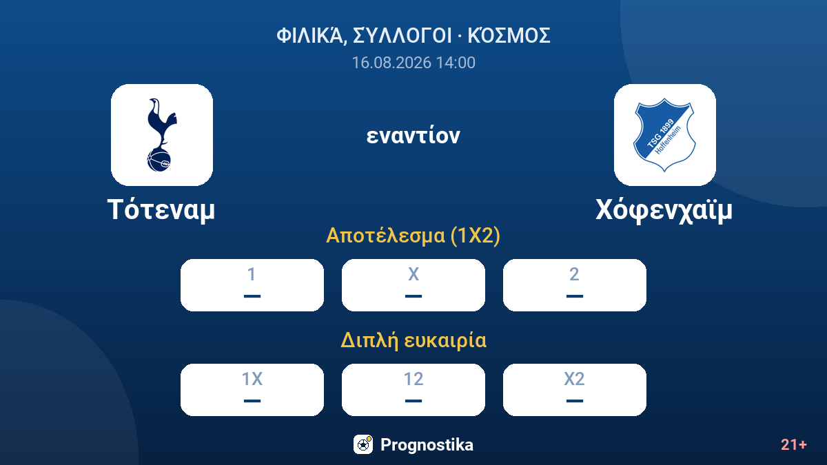 Τότεναμ - Χόφενχαϊμ — αποδόσεις